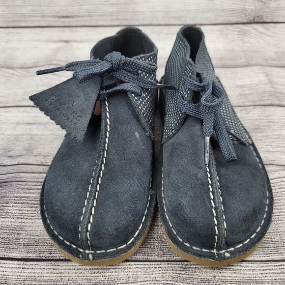 Clarks Kids Desert Trek O Navy Combi 26168043 Size 1 W - Picture 3 of 9